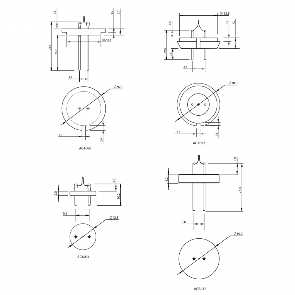 aga054 agar filaments for cambridge leo zeiss aei box of 10
