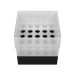 B25,  Storage box in Polypropylene, 130 x 130 x 125 mm,   for 25 Falcon tubes of 15 ML, Color: Natural, 1 Box