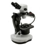 OPTIGEM-3,  Gemological binocular stereozoom microscope, 7x...45x, tilting stand, fluorescent bulb (incident) & halogen bulb (transmitted)