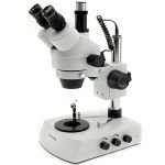 SZM-GEM-2,  Gemological trinocular stereozoom microscope, 7x...45x, with pillar stand