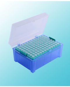 RACKED MICRO TIPS, 0.2 - 10 ΜL EXTENDED (NATURAL), STERILE (GAMA RADIATION),  5 x 10 RACKS X 96 PCS per box,  Catalog number: P10147