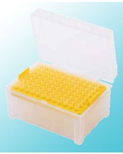 RACKED FILTER MICRO TIPS, 2-100 ΜL (NATURAL), STERILE  (BEVELLED GRADATED) (GAMA RADIATION),  5 x 10 RACKS X 96 PCS per box,  Catalog number: P11029