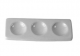 71561-06,     3-WELL PORCELAIN SLIDE