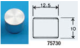 75734,     AL'M MOUNT JEOL 12.5X10mm, 250/PK