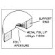 AGA07302,  NLA Thin Foil Aperture 3.04mm dia x 0.25mm thick, Hole 200um