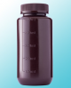 AMBER WIDE MOUTH BOTTLE GRADUATED, HDPE, 500 ML