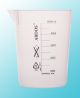 PRINTED BEAKERS WITHOUT HANDLE, PP 250 ML,  5 x 12 per box,  Catalog number: P50603