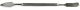 AGT5552,  Stainless steel spatula with long curved pointed tip and lon