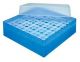 B51R,  Storage box in Polypropylene, 130 x 130 x 50mm, with 10 x 10 grid, for 100 Microtubes 0.5 ML (bulk or strip), Color: Red, 1 Box