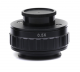 0.5x focusable C-Mount adapter (stereomicroscope)
