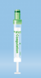 05.1165,  S-Monovette® Citrate 9NC 0.106 mol/l 3.2%, 3 ml, cap green, (LxØ): 66 x 11 mm, with plastic label,  50 PC